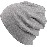 CHARM Mens Organic Cotton Beanie - Womens Slouchy Knit Hat Made in Japan