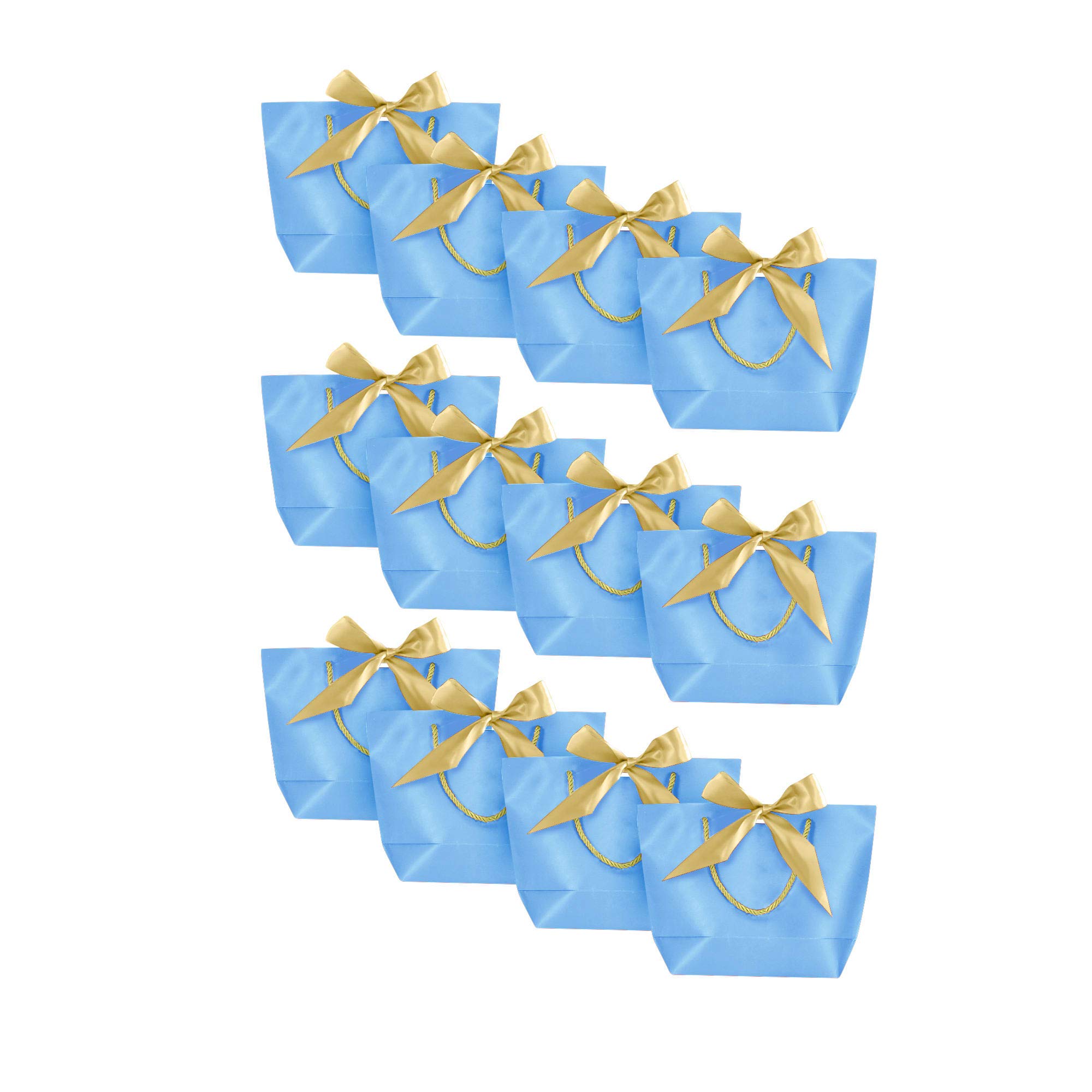 Divine Gifts luxury gift bag (Blue,Small,Multi-pack)for: weddings,birthdays,hen/stag/dinner parties,housewarmings,baby showers,Christmas presents ,Valentines,Bridesmaid and Groomsman gifts, party bags