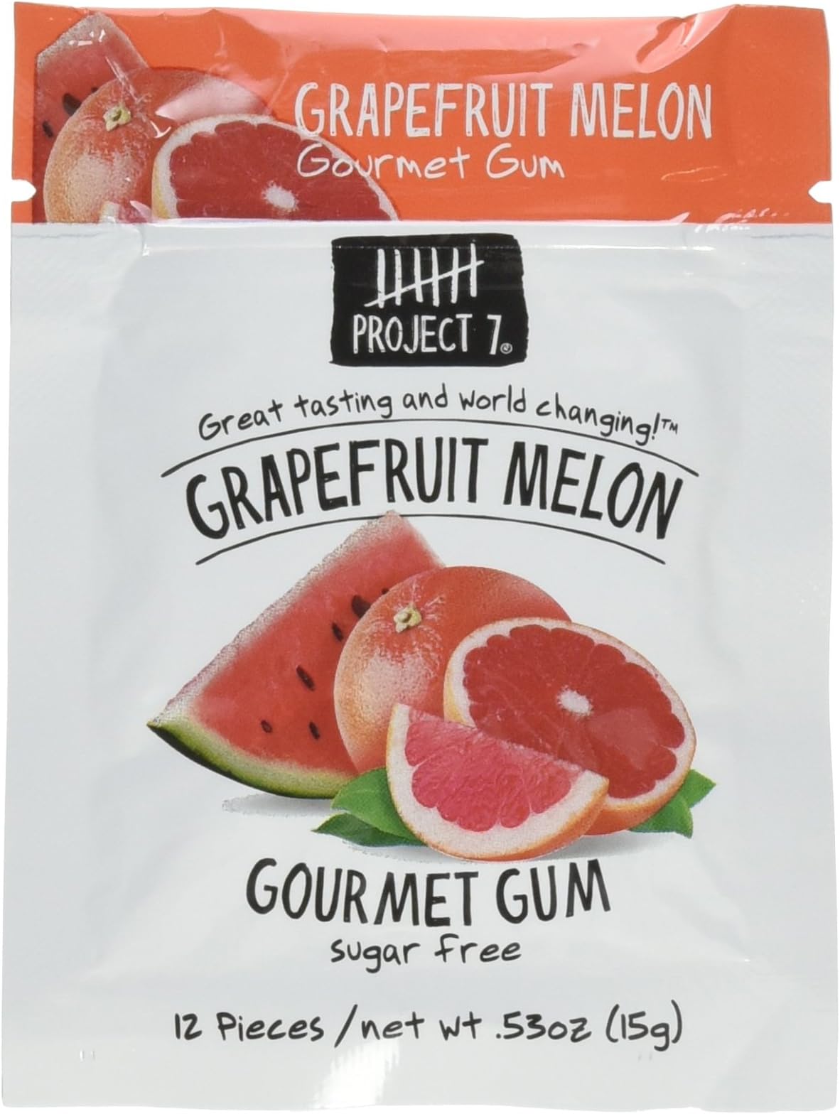 Grapefruit Melon Project 7 Gourmet Gum (Pack of 3)