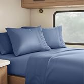 Clara Clark RV Queen Sheets, 6 Piece RV Sheets Set - Hotel Luxury Sheets for RV Bunks, Super Soft Bedding Set, Short Queen,Na