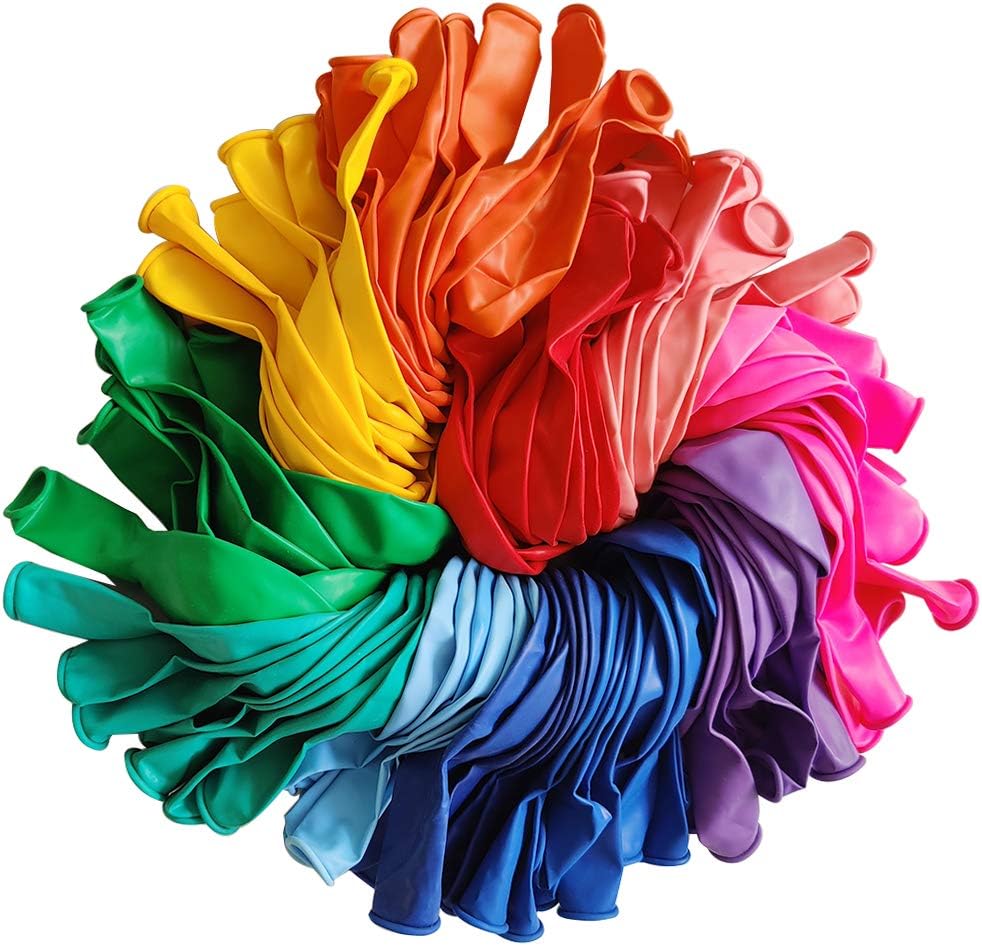 100pcs Latex Balloons, 12inch Multicolor to Celebrate Latex Balloons, Premium Thick Balloons for Birthday/Party/Christmas/Wedding and Holidays: Health & Personal Care