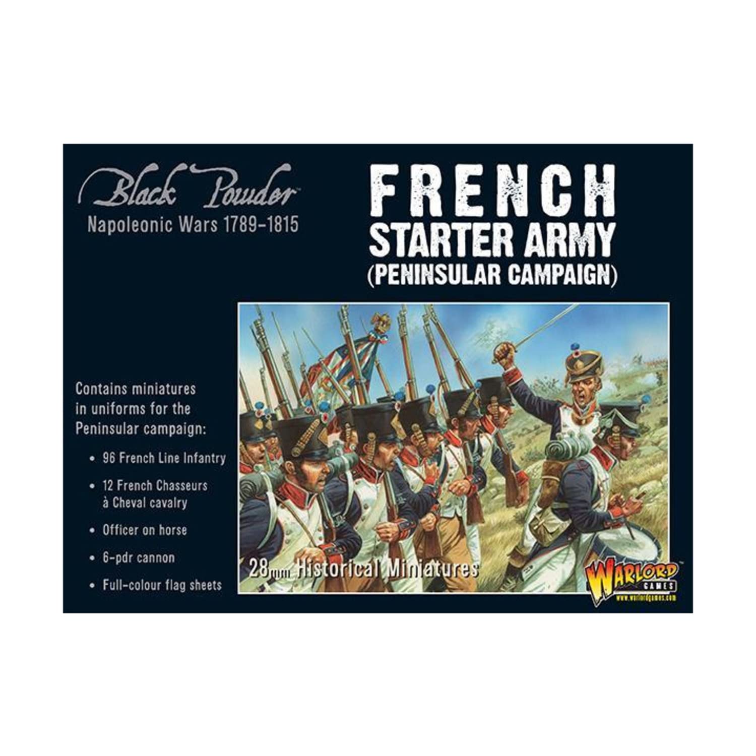 Warlord Games French Starter Army (Peninsular Campaign) - 28mm Scale Plastic Miniatures for Black Powder Highly Detailed Napoleonic Era Miniatures