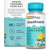 SOLARAY SharpMind Energy, Energy Booster for Women and Men, Nootropic Focus Supplement, Caffeine Free Energy Pills with Rhodiola Rosea and Cordyceps, 60 Day Guarantee, 30 Servings, 30 VegCap Pills