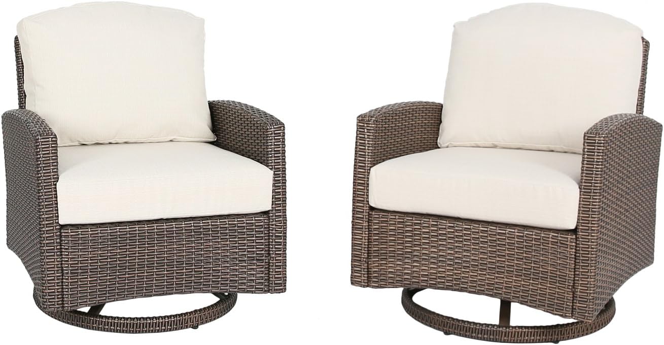 Best wicker dining set swivel chairs