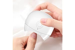 FABMAY BEAUTY Electric Nail Clippers, Automatic Nail Clipper with 2 Adjustable Speeds, Cordless Rechargeable Fingernail Cutter with LED Light, Safety Electric Nail Trimmer for Adults, Children and Elders