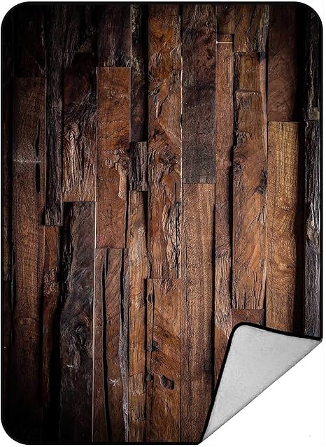 Amazon Com Pkqwtm Dark Wood Texture Blanket Crystal Velvet Throw Bed Blanket 58x80 Inches Home Kitchen