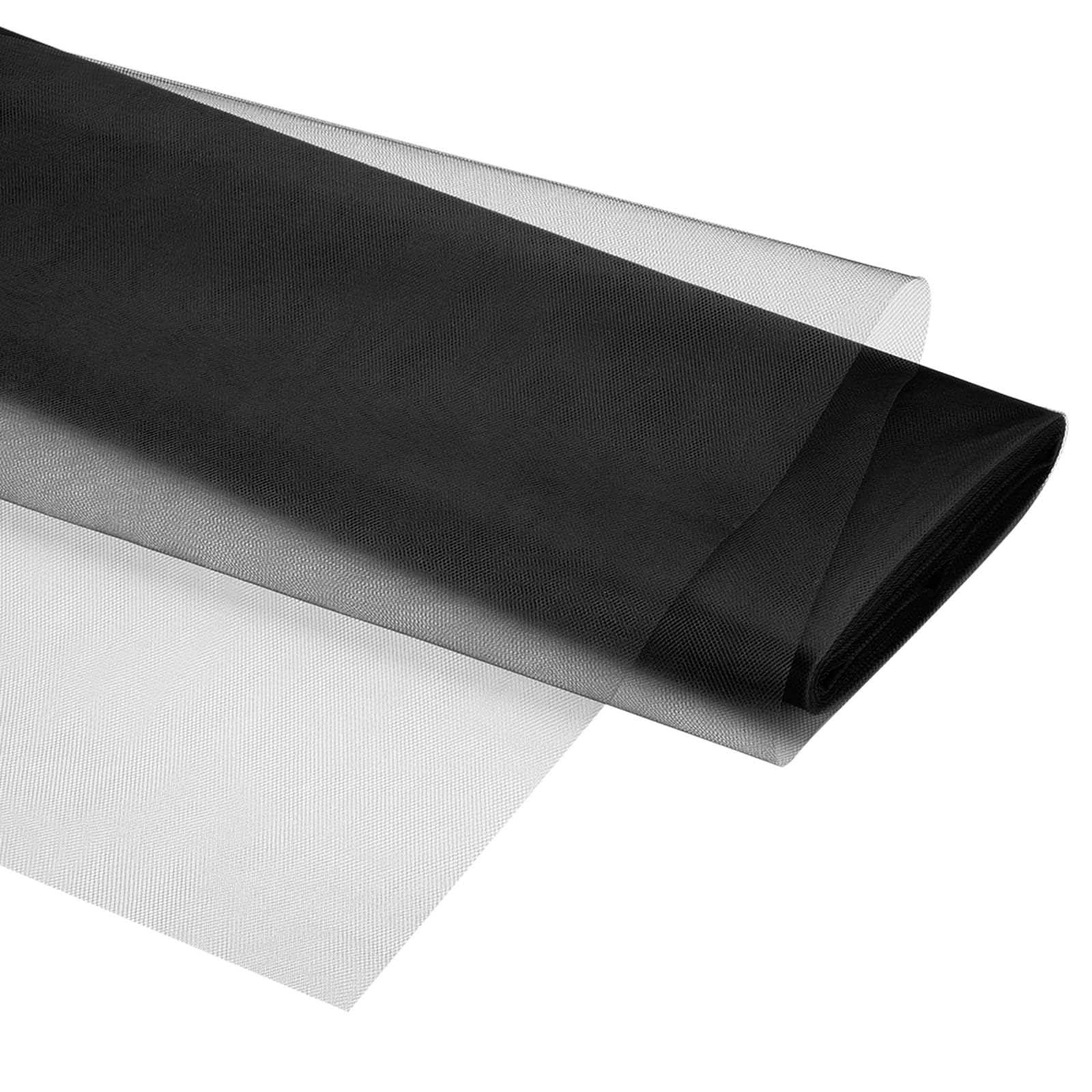 PATIKIL Tulle Fabric Rolls, 54 Inch by 20 Yards Fabric Spool Tulle Ribbon Netting Bolt for DIY Crafts Wedding Party Decorations, Tutu Skirts, Table Skirt, Gift Wrapping, Black