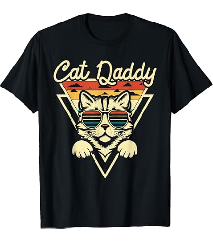 Amazon.com: Cat Daddy Vintage Eighties Style Cat Retro Distressed