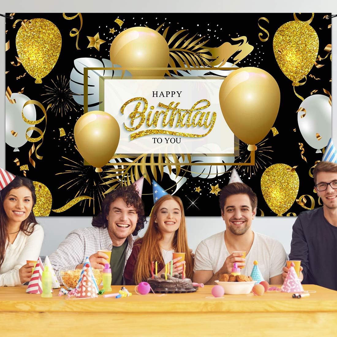 Noir Et Dore Panneau De Fond 0 X 125 Cm Pour Photographie Anniversaire Fete Decoration De Fete Decoration De Fete Danniversaire Fournitures De Loisirs Creatifs Decorations Napravi Rs