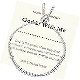 Helonley Morse Code Bracelet for Women - 925 Sterling Silver Inspirational Bracelets Adjustable Morse Code Bracelets Charm Jewelry Birthday Gifts Christmas Gifts