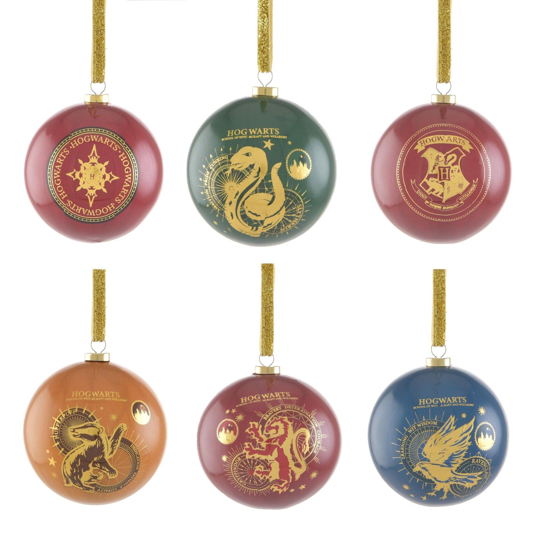 Widdop Harry Potter 70mm Christmas Tree Decorations Set of 6 Baubles