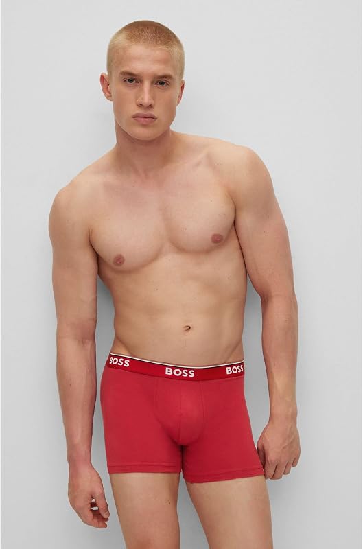 Hugo Herren Boxer Brief 3p Co/EL Boxershorts, Mehrfarbig, M
