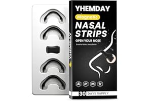 Magnetic Nose Strips Breathing, 30-Day Value Pack (30 Pairs,Jet Black)- Magnetic Breathing Nasal Strip for Men & Women, Nose 