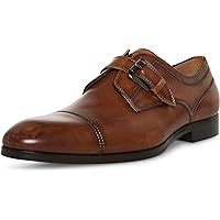 Zapatos De Hombre Monkstrap Doble Hebilla Piel Negro