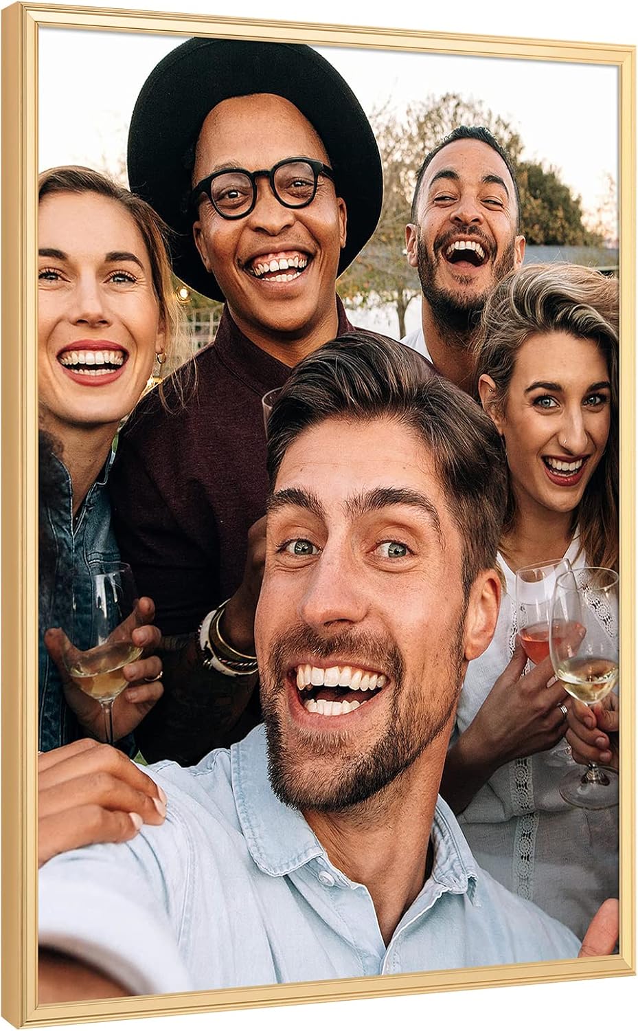 Photo Albums, Frames & Accessories - Anozie 18x24 Frame Gold, Simple Designed Poster Frame Set with HD Plexiglass for Wall Mounting, 1 Pack