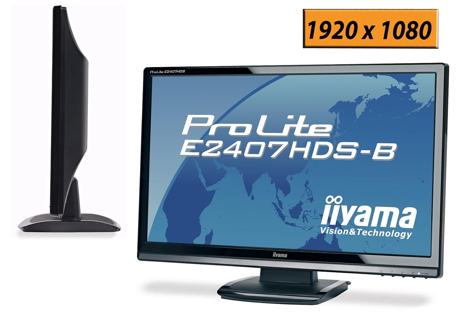 Ilyama E2407HDS 24 inch Wide LCD 1080p DVI HDMI MM Monitor - Black:  Amazon.co.uk: Computers & Accessories