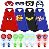 KUBUSFLY Superhero Capes for Kids, Halloween Costumes for Boys with Masks Dress Up Set for Cosplay Party Halloween Christmas Gifts Toys for Boys Kids Toddler 3 4 5 6+