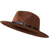 Wide Brim Fedora Hats for Women Men Two Tone Dress Hat Felt Panama Hat in Two Audlt Size
