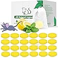Mouse Rodent Repellent, 24 Pack Peppermint Lemon Oil Mice Repellent for Squirrel Rats Spider Pests, Natural Deterrent for Kitchen, Warehouse, Car, Indoor, Outdoor, Safe for Pets & Family