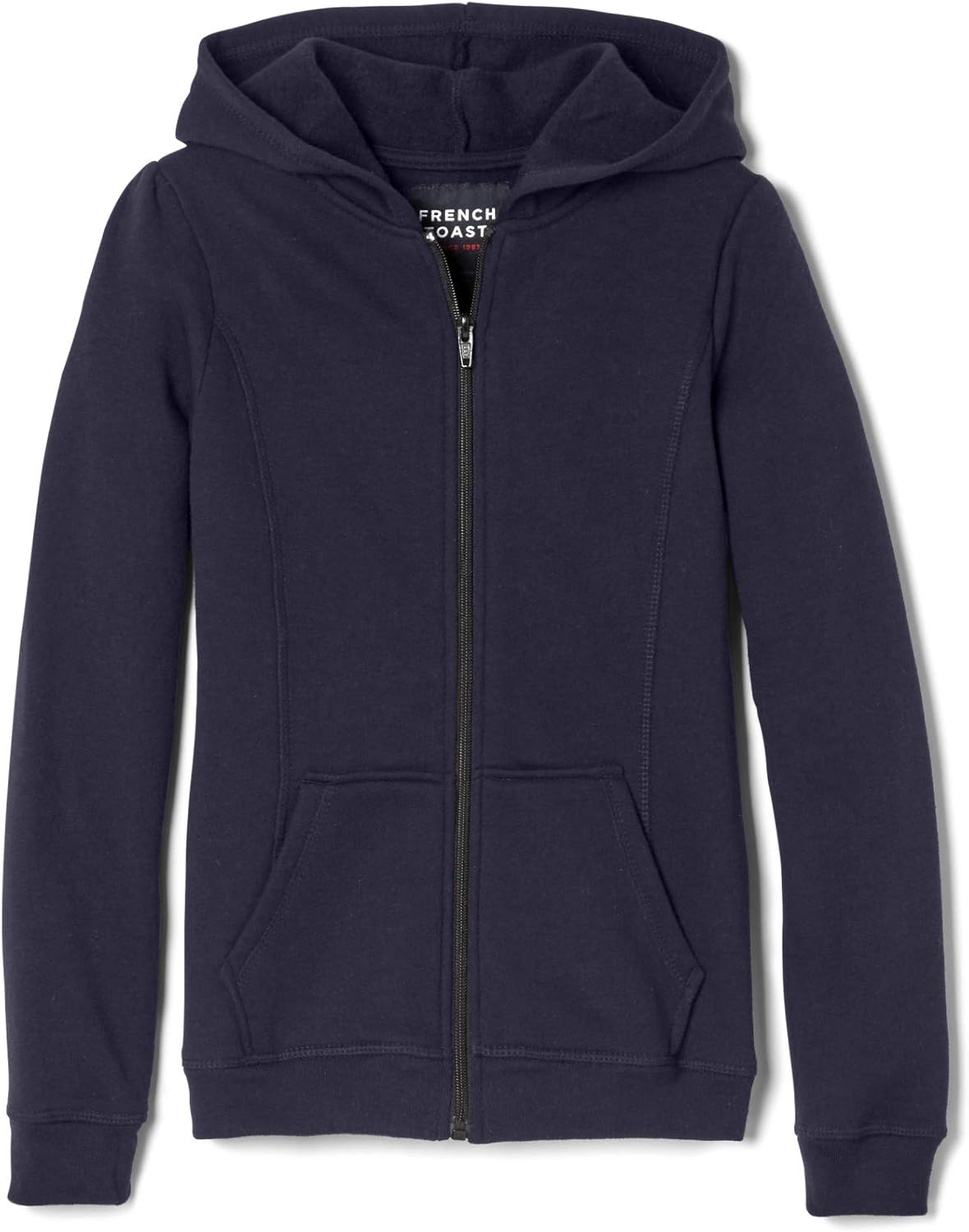 French Toast Girls' Zip Front Fleece Hoodie: Clothing