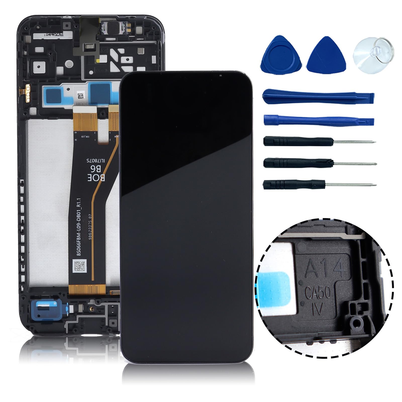 Photo 1 of Ygpmoiki for Samsung Galaxy A14 SM-A145F SM-A145M A145F A145M LCD Screen Display Touch Digitizer Assembly with Frame Replacement,Black,6.6“(Not Fit SM-A145P A14 5G)