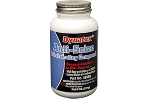 Dynatex 49558 Industrial Aluminum Anti-Seize and Lubricating Compound Paste, 8 oz Brush Top Bottle, -60 to 2000 Degree F, Silver Grey