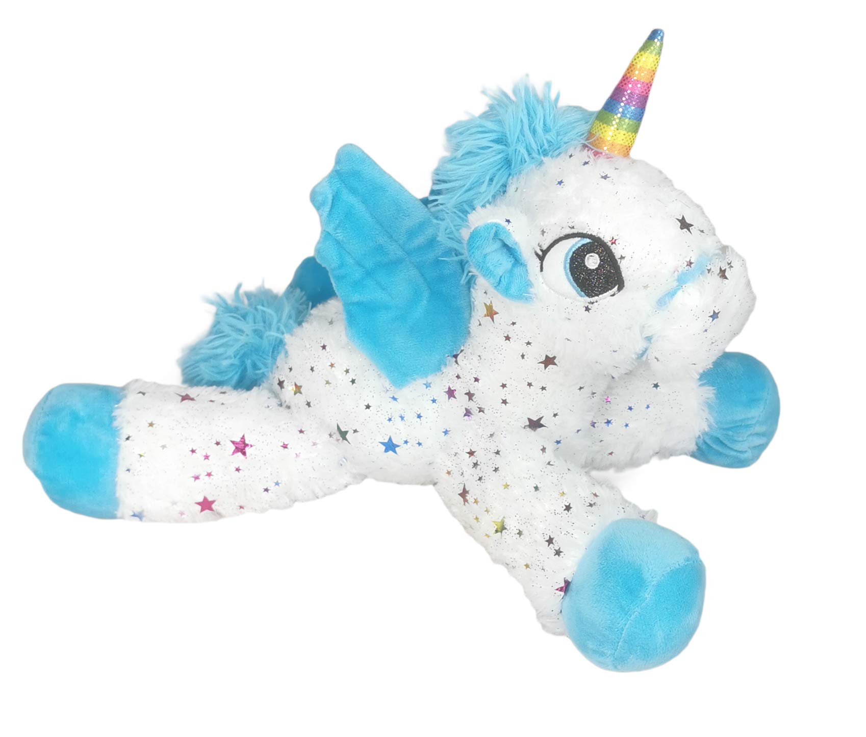 BARRADO - Plush 15'75 "/ 40cm Unicorn lying with Stars - Quality super soft (Blue)
