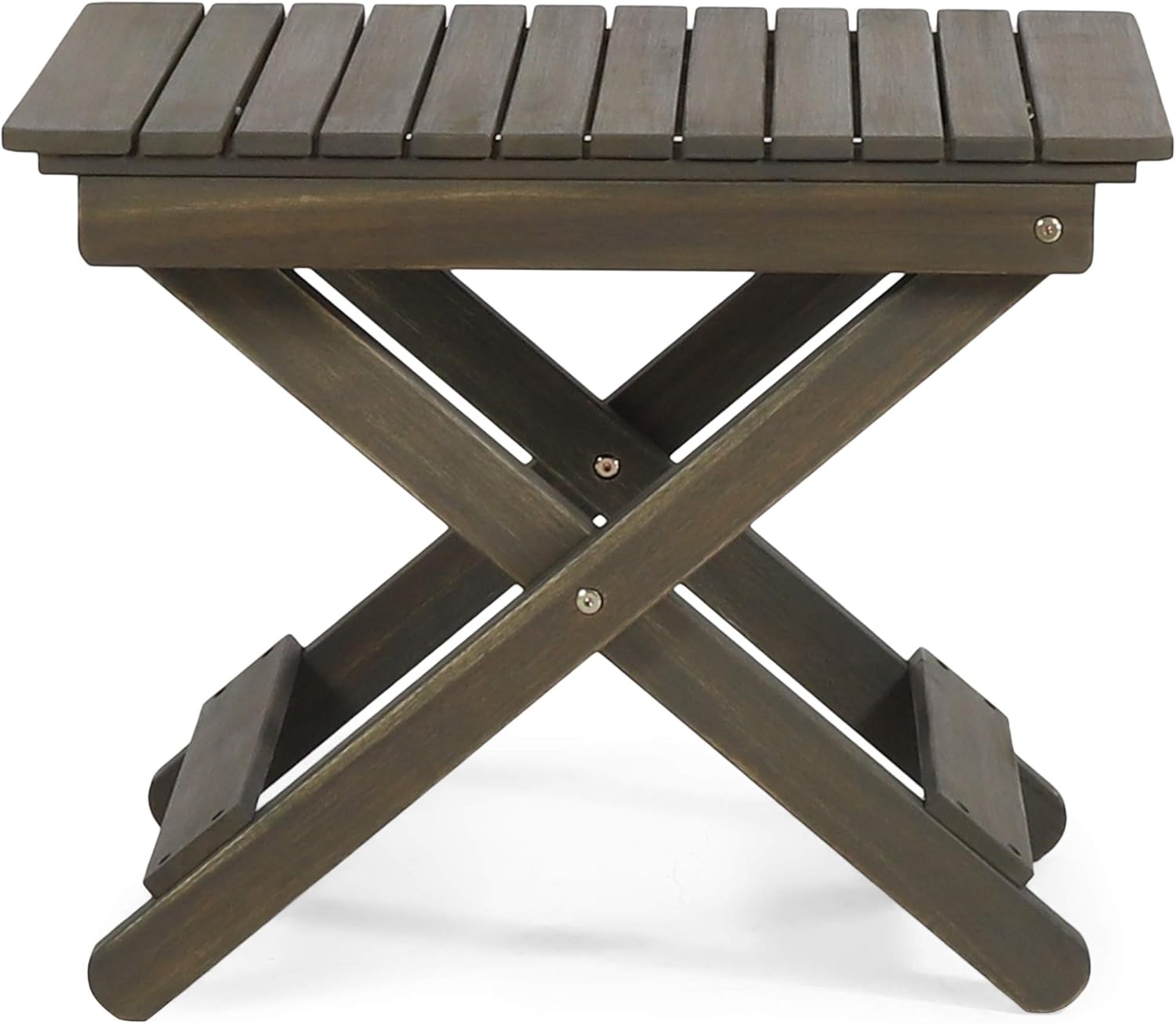 Christopher Knight Home 312839 Clementine Outdoor Folding Side Table, Gray : Garden & Outdoor