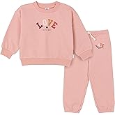 Gerber Baby Girls' Toddler 2-piece Fleece Sweatshirt and Jogger Set