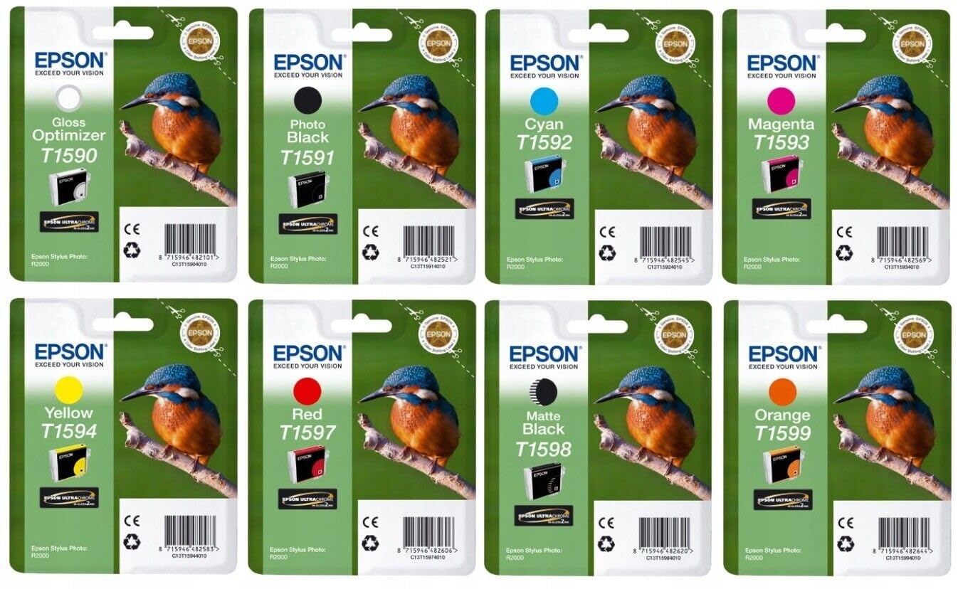 Epson T1590/T1591/T1592/T1593/T1594/T1597/T1598/T1599 Ink Cartridge Multipack Original - 8 Pack