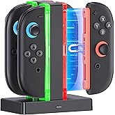 Charging Dock Compatible with Nintendo Switch 2 Joy-Con Controllers with LED Indication, Switch 2 Charger Station with Charging Cable,Vertical Storage with 4 Magnetic Port Sega Saturn Accessories