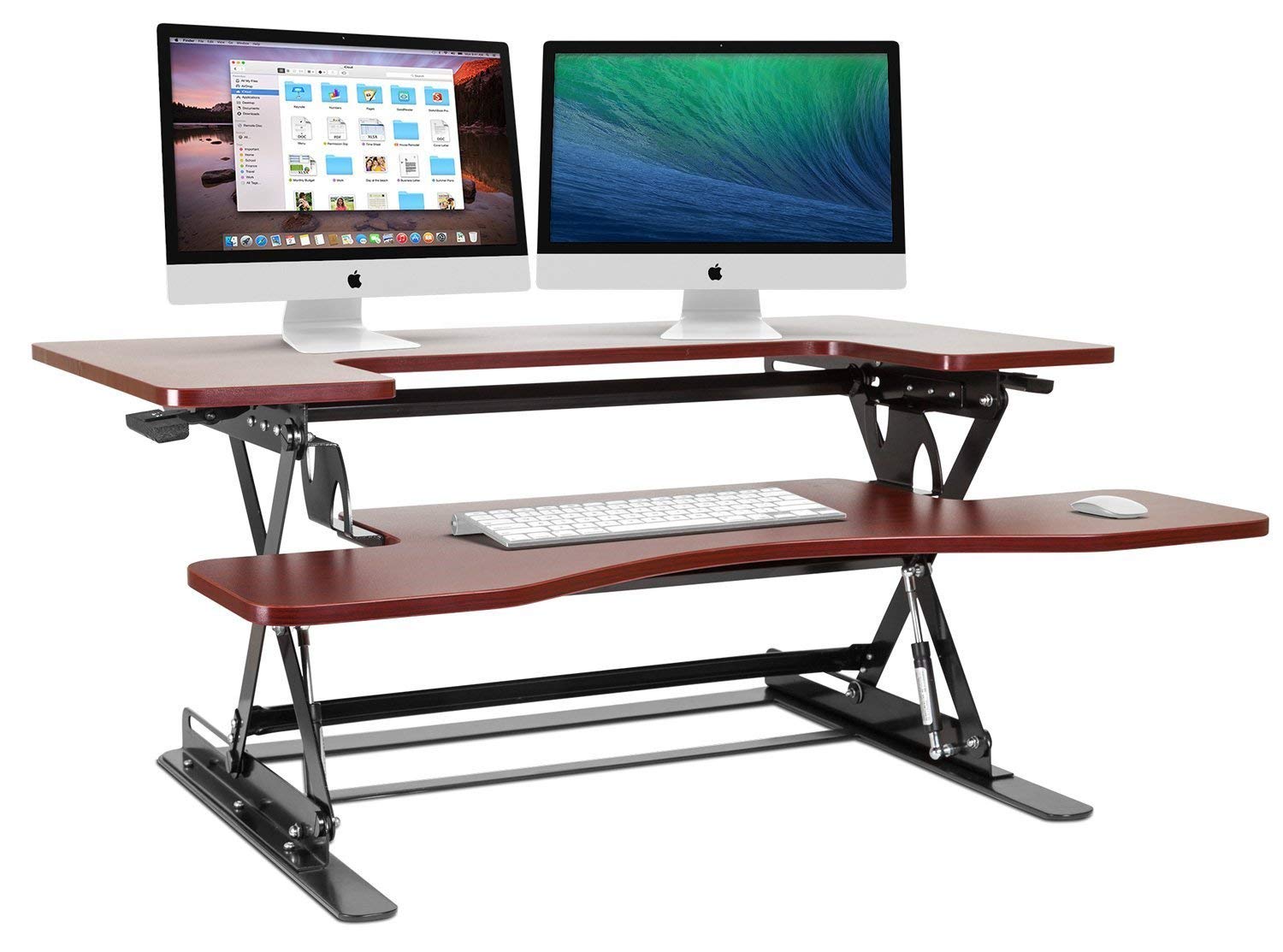 Elevating Computer Desk Mua Halter Height Adjustable Pre-Assembled Standing Desk Converter ...