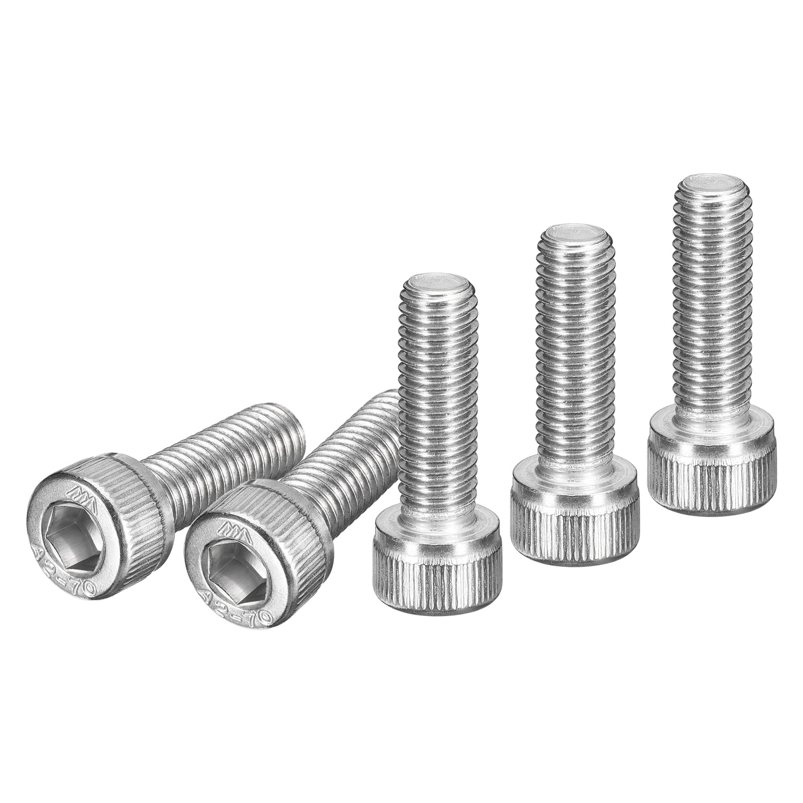 DTGN M8x25mm Socket Head Cap Screws Bolts, 10Pcs 304 Stainless Steel 18-8, Metric Machine Hex Socket Screw, Hex Drive, Bright Finish, UNC Coarse Thread Fully Threaded โ image 1