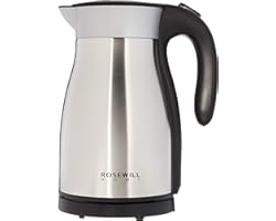 Rosewill Electric Kettle Stainless Steel Double Wall Vacuum Insulated, Keep Hot Thermal Pot, 1.7 L, 1500W , RHKT-17001