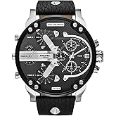 Diesel Mr. Daddy 2.0 Men's Watch with Oversized Chronograph Watch Dial and Stainless Steel, Silicone or Leather Band