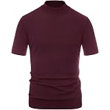 100% Cotton Short Sleeve Mock Neck Tee 