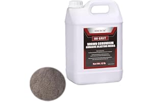 HDURCIR Brown Corundum Abrasive Blasting Media (Brown Aluminum Oxide) 12LBS 80GRIT Medium to Fine Sand Blasting Abrasive Media for Blasting Cabinet or Blasting Guns