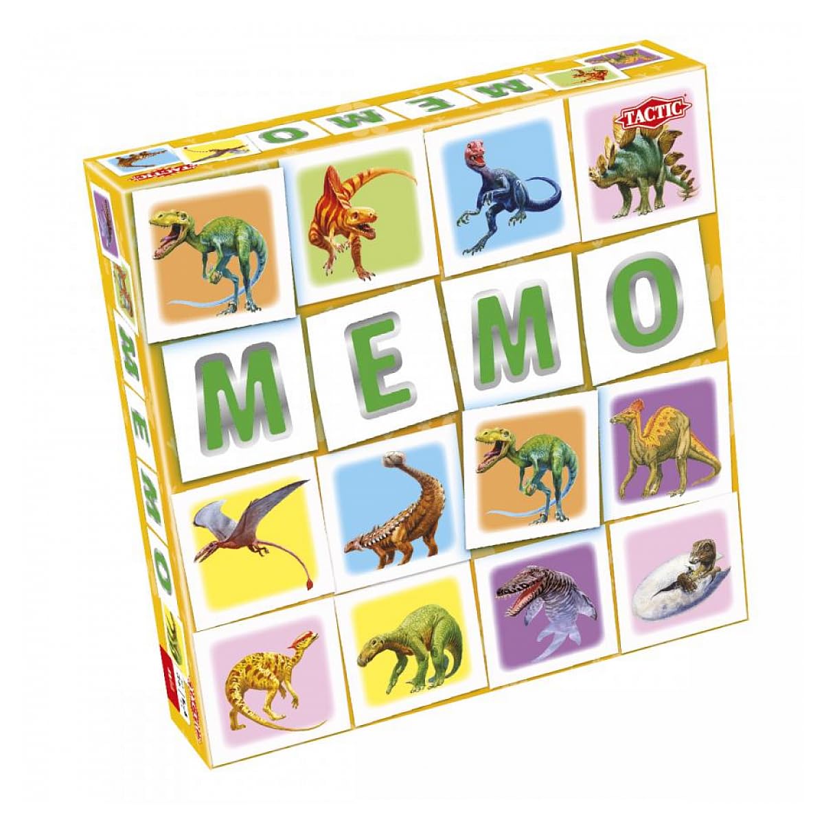 Tactic 55802 Match MEMO Board Family Easy to Play Childrens Well Made Pairs Dinosaur Fun | Memory Game for Kids Ages 3+, Multi