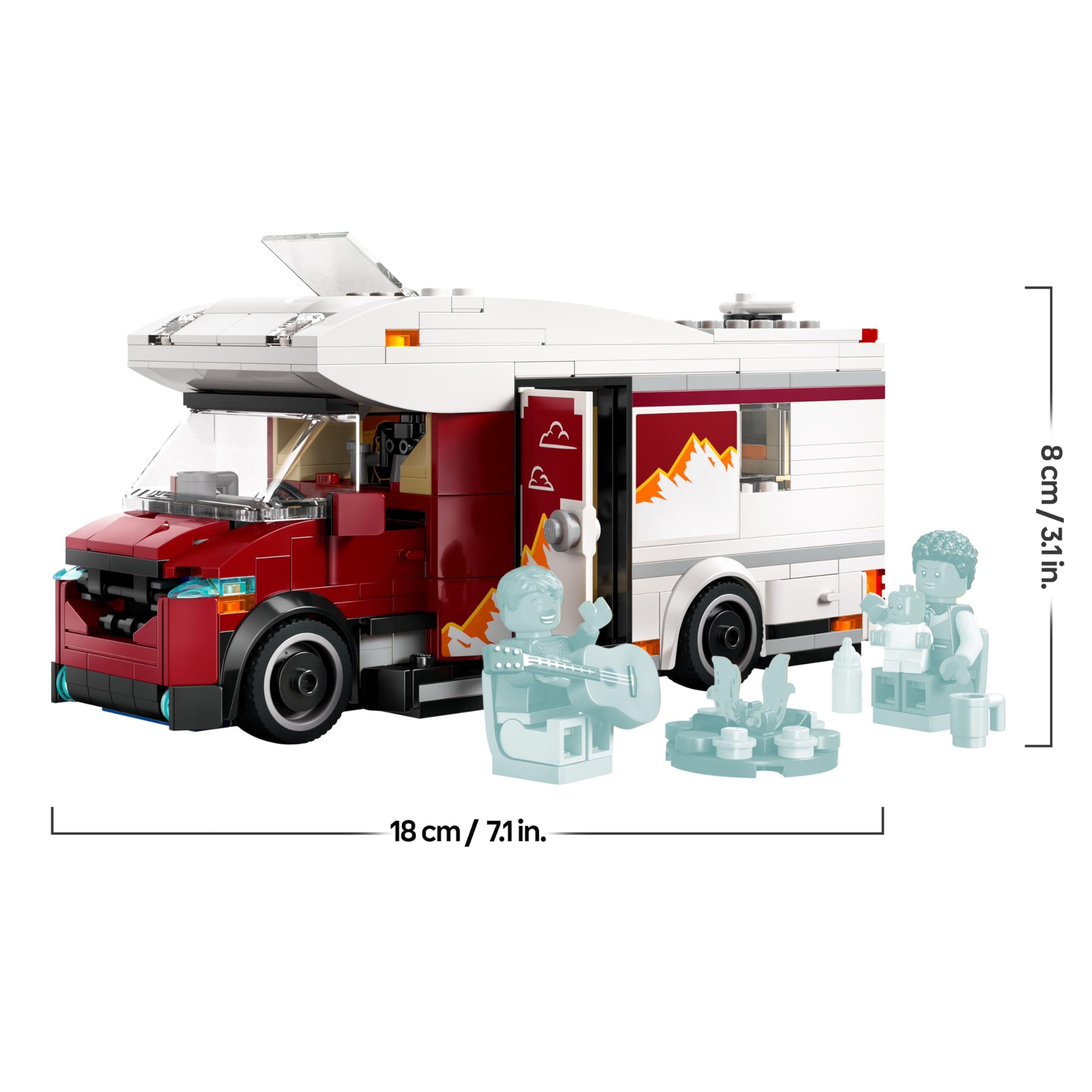 LEGO City Abenteuer-Wohnmobil - Wohnwagen Spielzeug für Jungen und Mädchen ab 6 Jahren - Inkl. 3 Minifiguren und Camping Zubehör - Geschenkidee zum Geburtstag und für die Feiertage 60454 9