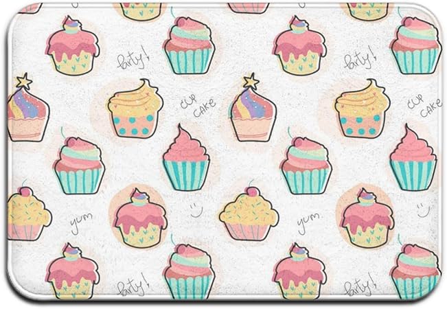 Dingl Fussmatte Mit Cupcake Motiv Waschbar Fur Den Innen Und Aussenbereich Sehr Amazon De