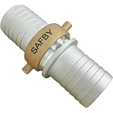 SAFBY Aluminum Pin Lug Hose Shank Metal pipe couplings Set, 2", 75 PSI (2")