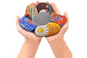 Lot de 12 pierres de peinture de 7,6 à 10,2 cm, grande pierre pour peinture, roches de rivière à peindre, surface lisse, arts