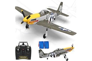 Ssccgym Large 500MM P51 P51D Mustang Remote Control Combat Aircraft 768 Xpilot Stabilization / 4CH System Brushless RC Aircraft Full-Function for Professional Players