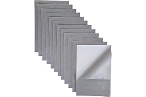 Jtnohx Self Adhesive Felt Sheets, 12 Pieces Sticky Felt, 8"x12" Soft Felt Sheets with Adhesive Backing for Sewing DIY Crafts (Grey)
