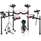 Donner Electric Drum Set with 12" Standalone Hi-Hat, Advanced Electronic Drum Kit with Dual-Zone 10" Mesh Snare and 6" Independent Kick Drum, 50 Demos 450 Sounds Digital Drum, DED-200 Pro