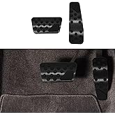 Middrivr Car Pedal Cover Fit for Dodge Challenger 2008-2023 Charger 2011-2023 Chrysler 300 300C 2009-2019, No Drilling Aluminum Brake and Accelerator Pedal Covers, Nonslip Car Pedal Pads