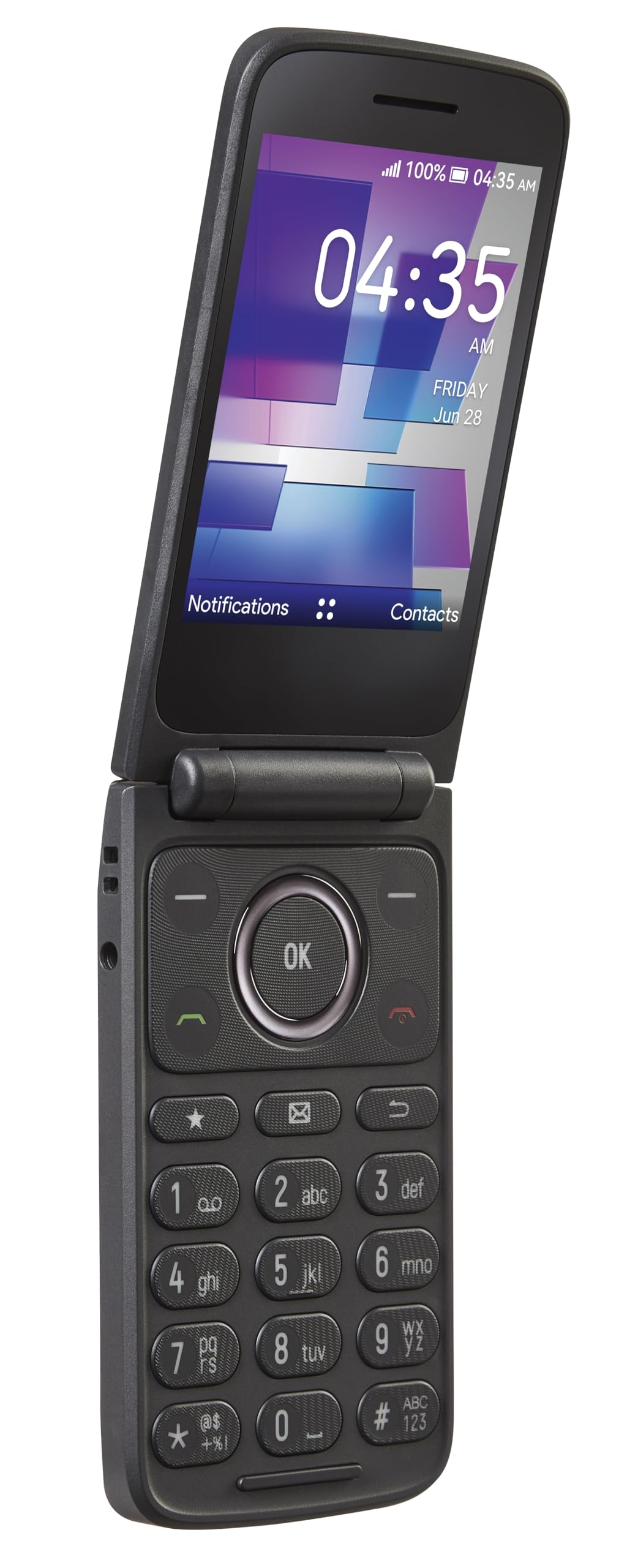 Verizon Prepaid TCL Go Flip 7 (T435S), 4G LTE Flip Phone, Easy-to-Use with Large Buttons, External Display, Long Battery Life - Locked to Verizon - Gray