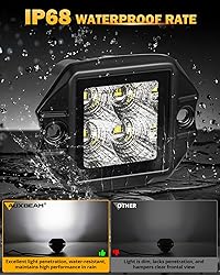 Auxbeam Flush Mount LED Pods, 3.5inch 40W Cube
