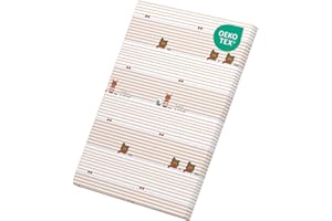 BRITEVO Pack and Play Mattress 38" x 26", Portable Playard Mattress, Soft Firm Premium Foam Pack N Play Mattresses, Odorless Breathable Comfort Baby Foam Playpen Mattresses (Attitude Bear)