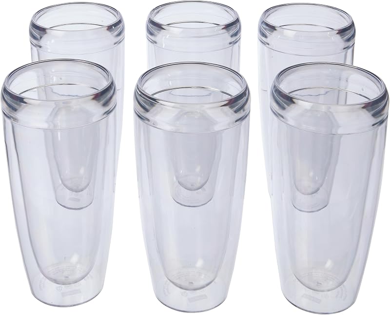 11894-10SA-12 PAVINA Outdoor Becher, doppelwandig, Kunststoff, 0,6 l, 6 Stück